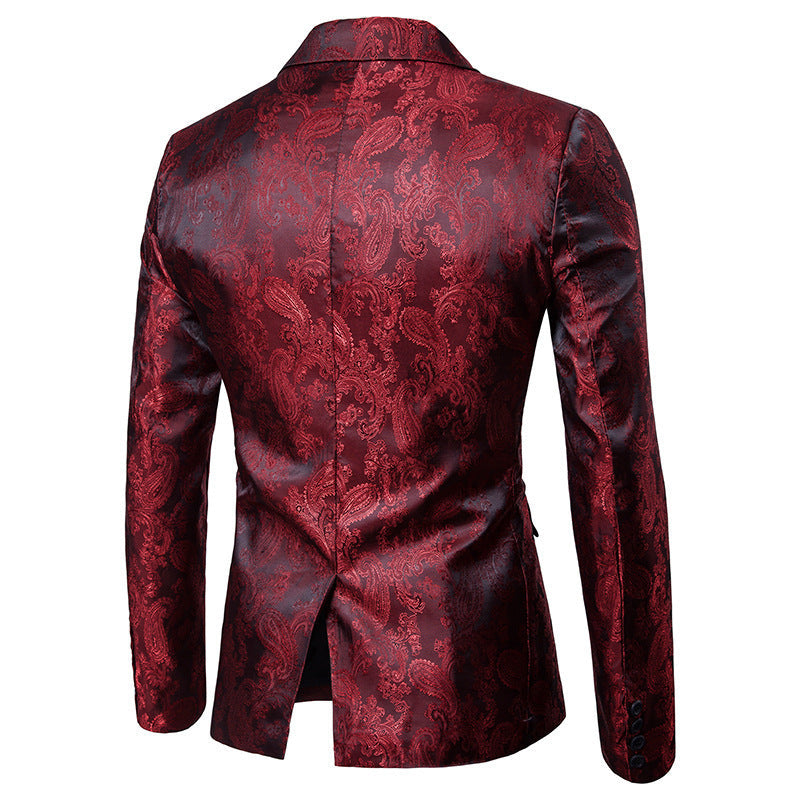Herren elegantes Anzug-Set mit feinem Paisleymuster R&B