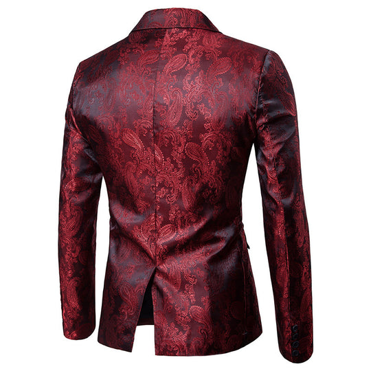 Herren elegantes Anzug-Set mit feinem Paisleymuster R&B