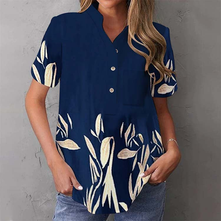 Damen Halbarmbluse mit floralem Stickdesign R&B