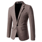 Herren elegante Anzugjacke im klassischen Hahnentritt-Design R&B