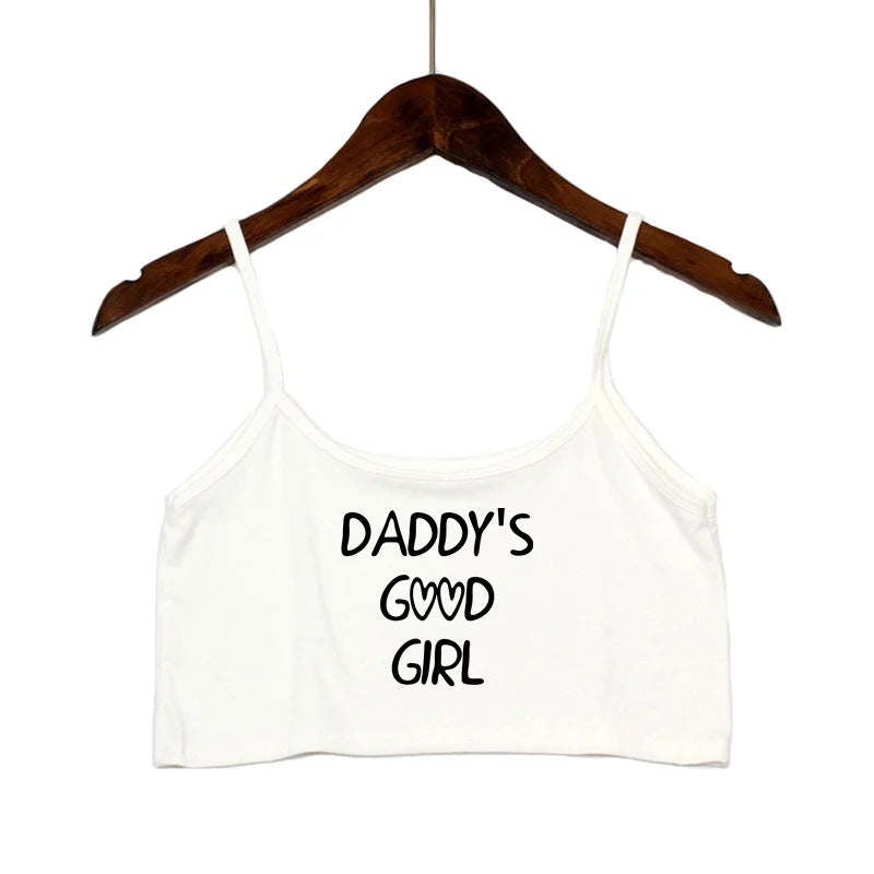 Damen modisches Crop-Top mit verzierten Trägern R&B