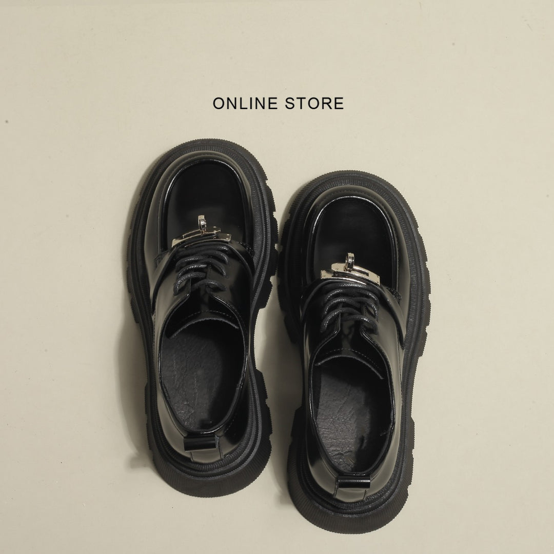 Damen modische Schnürschuhe mit glänzenden Akzenten und rutschfester Sohle R&B