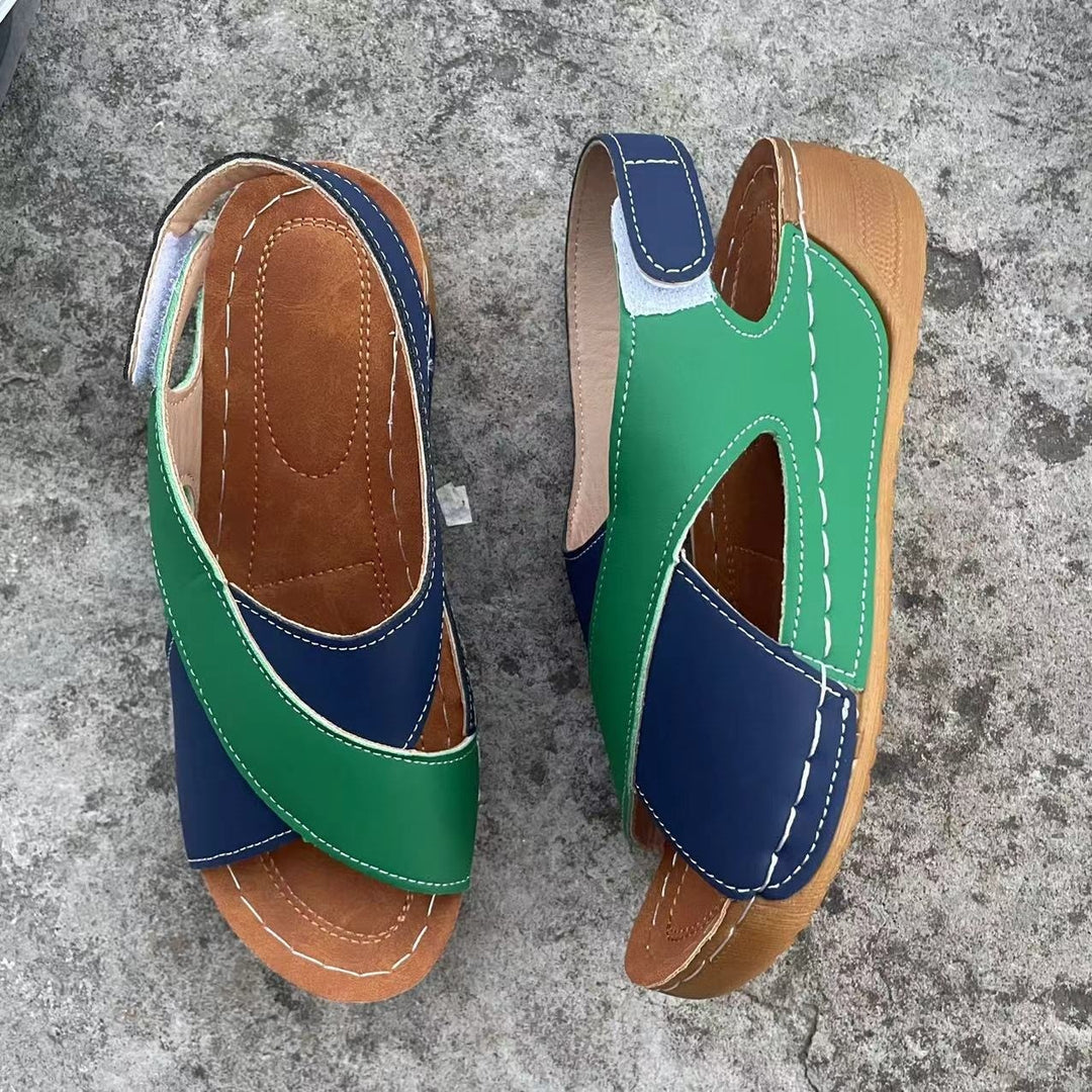 Damen offene Sandalen mit modischem Fächerdesign R&B