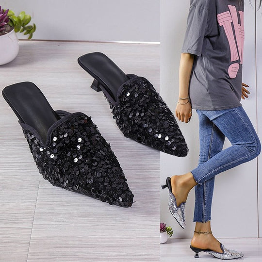 Damen Glamouröse Pumps mit funkelnden Strass-Applikationen R&B