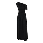 Damen Elegantes asymmetrisches Maxikleid mit Raffungen R&B