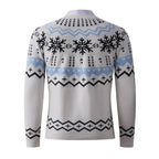 Herren modischer Strickpullover mit kreativem Schneemuster R&B