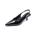 Damen Slingback-Pumps mit spitzem Zehenbereich und elegantem Hochglanz