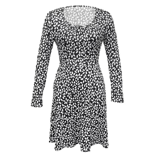 Damen Kleid mit floralem Muster und praktischen Taschen R&B