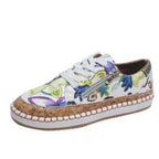 Damen modische Sneakers mit elegantem Reißverschluss und Korksohle R&B