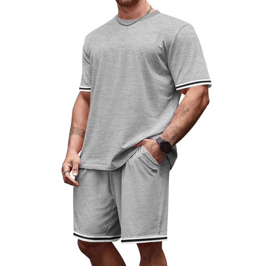 Herren Sportliches Freizeit-Set mit kontrastierenden Details R&B