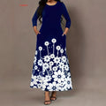 Damen Maxikleid mit floralem Design und praktischen Taschen R&B