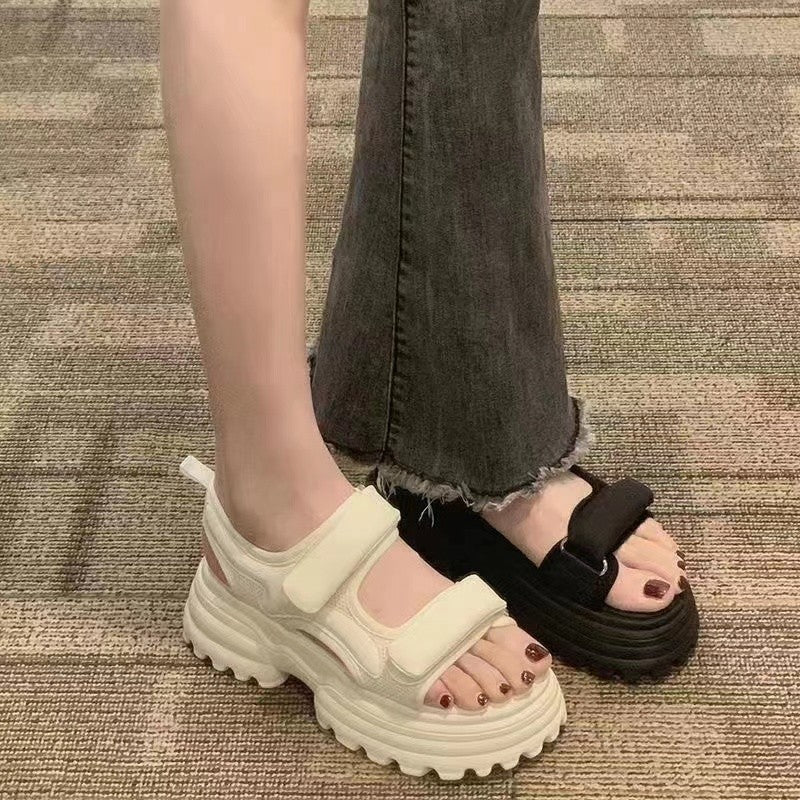 Damen Sportliche Sandalen mit verstellbaren Klettverschlüssen R&B