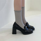 Damen Elegante und komfortable Mokassins mit blockierendem Absatz R&B