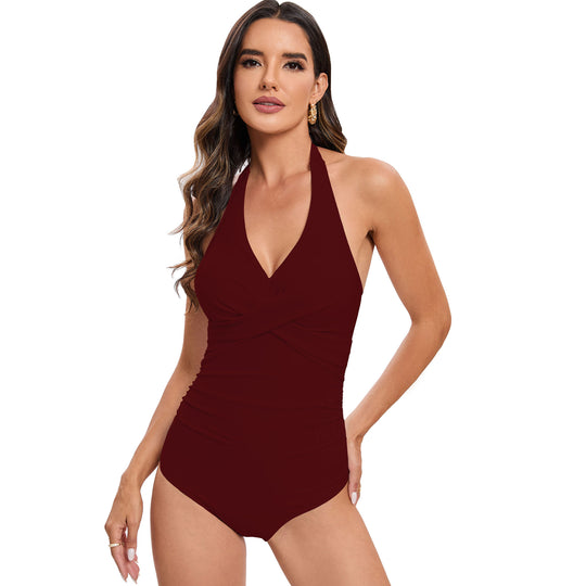 Damen Eleganter Wickel-Badeanzug R&B
