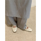 Damen elegante Mules mit raffiniertem Schnür-Design R&B