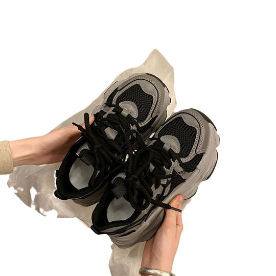 Damen Sneakers im urbanen Chunky-Stil mit atmungsaktiver Mesh-Oberfläche und komfortabler Dämpfung R&B