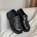 Damen elegante Schnürschuhe mit doppelt verstellbarem Schnallenverschluss und modischem Design R&B