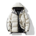 Herren nan gesteppte Kapuzen-Winterjacke mit Thermofutter, seitlichen Kontraststreifen und winddichter Außenhülle R&B