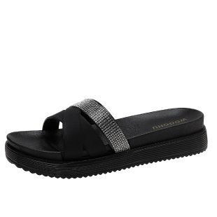 Damen Komfort-Sandalen mit funkelndem Riemen R&B