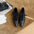 Damen Elegante und modische Schnürschuhe mit spitz zulaufender Form