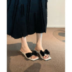 Damen elegante Slipper mit zierlichem Schleifendetail R&B