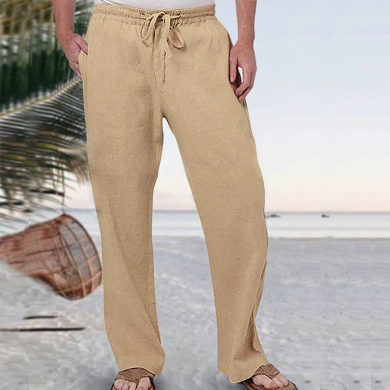 Herren nan weiche Loungehose aus Baumwolljersey mit elastischem Tunnelzugbund und seitlichen Eingrifftaschen R&B