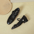 Damen elegante Ballerinas mit modischem Riemen und schimmerndem Detail