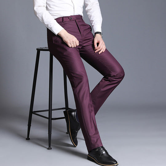 Herren elegante Slim-Fit Anzughose R&B