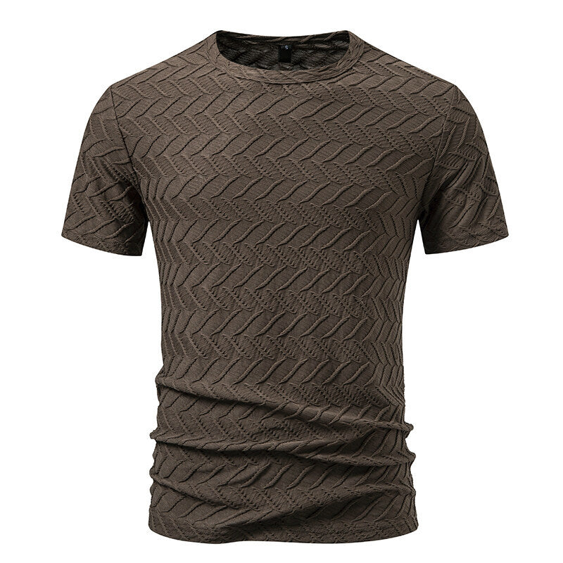 Herren Strukturiertes Kurzarmshirt mit modernem Design R&B