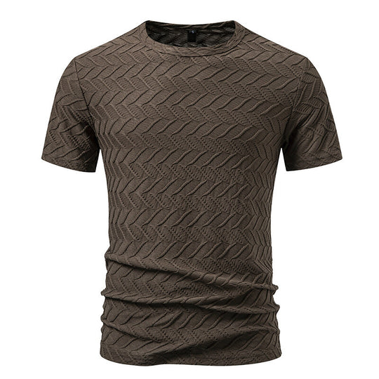 Herren Strukturiertes Kurzarmshirt mit modernem Design R&B