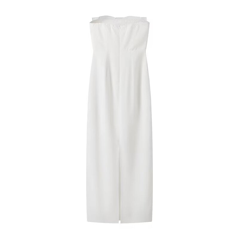 Damen Trägerloses Maxi-Kleid mit elegantem Schleifendetail R&B
