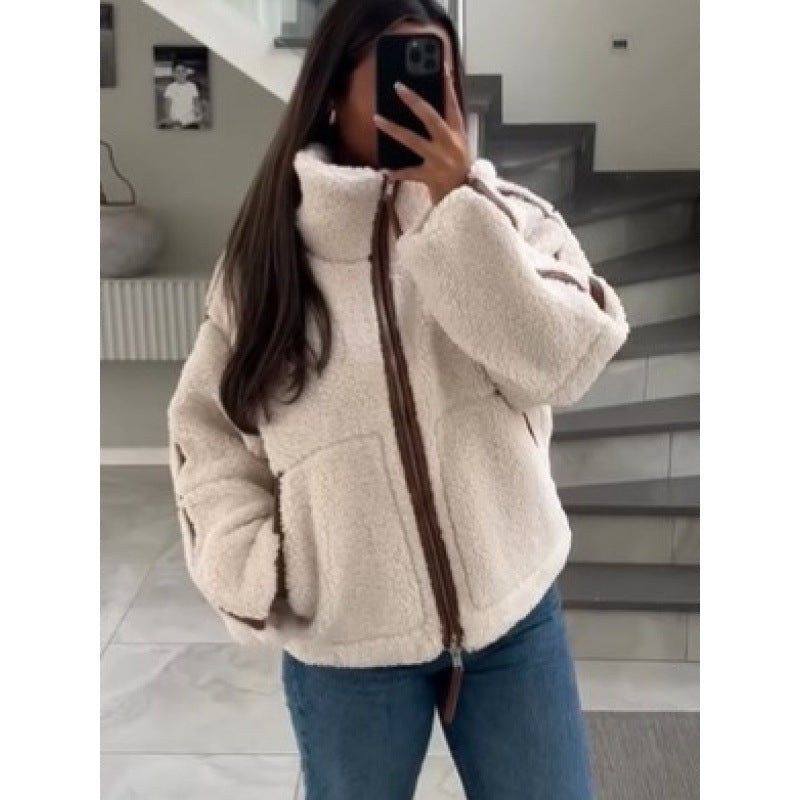 Damen Fleecejacke mit stylischen Details R&B