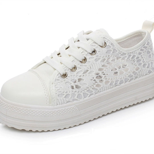Damen Sneakers mit elegantem Spitzendesign und atmungsaktiver Spitzen-Oberfläche R&B