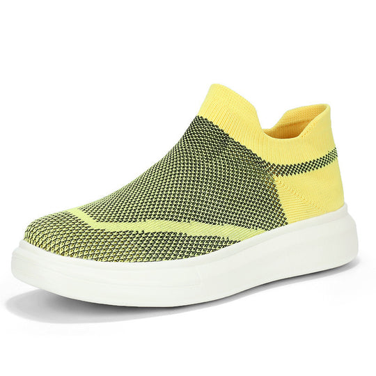 Damen Atmungsaktive Slip-On Sneakers mit elastischem Strickdesign R&B