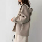 Damen Modische und elegante Kapuzenjacke aus weichem Material R&B