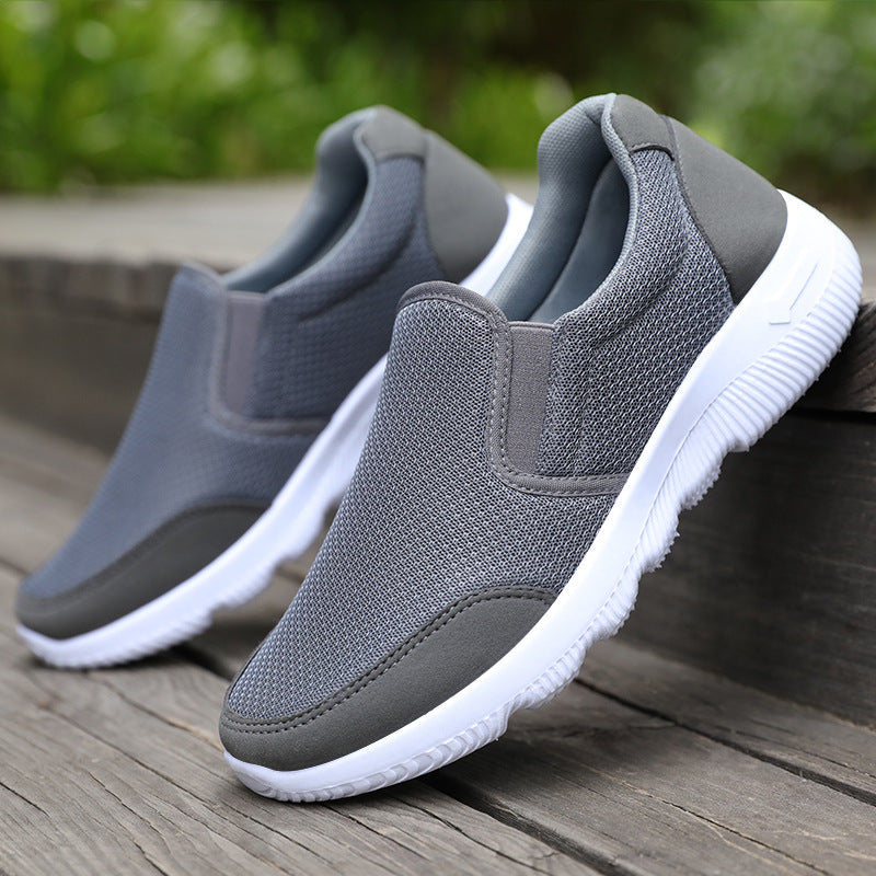 Damen Atmungsaktive Slip-On Freizeitschuhe mit elastischer Sohle