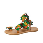 Damen Bequeme und modische Sandalen mit floralem Design R&B