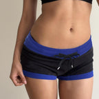 Damen Sportliche Shorts mit elastischem Bund und Kordelzug R&B