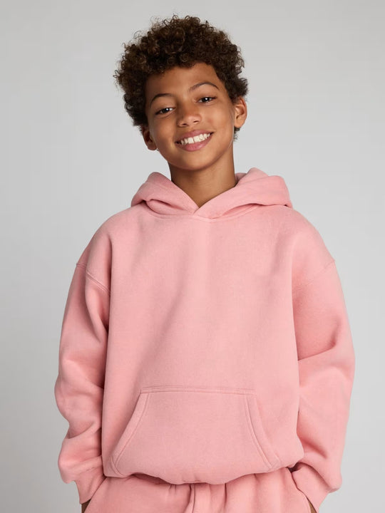 Damen lässiger Fleece-Jumpsuit mit geräumiger Kapuze und praktischen Taschen R&B