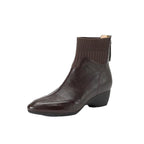 Damen Elegante Ankle Boots mit seitlichem Reißverschluss und elastischer Sockeneinstieg