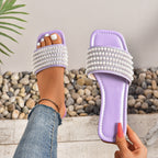 Damen Glamouröse Sandalen mit Perlenverzierung R&B