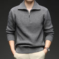 Herren Pullover mit hohem Kragen und Reißverschluss R&B