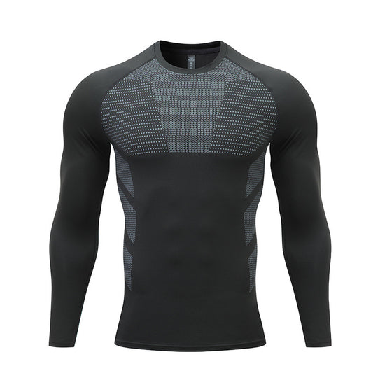 Herren Kompressions-Langarm-Sportshirt R&B