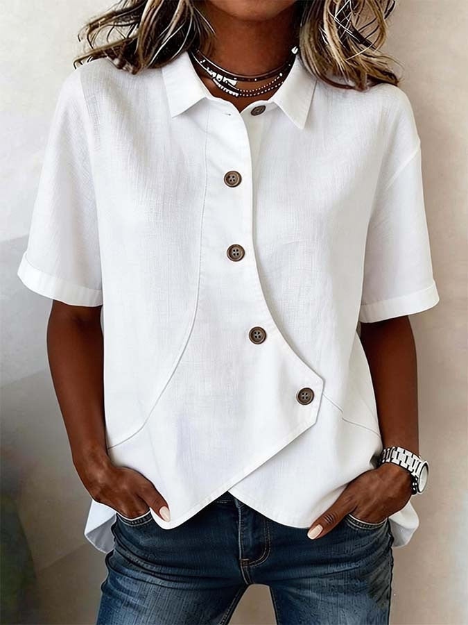 Damen Besonders gestaltete Bluse mit einzigartigem Knopfdetail R&B