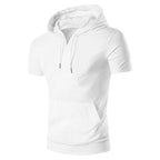 Herren lässiges Kapuzenshirt mit V-Ausschnitt und praktischer Bauchtasche R&B