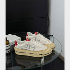 Damen modische Plattform Sneakers mit robustem Obermaterial und glänzendem Akzent R&B
