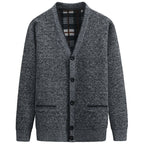 Herren Strickjacke mit V-Ausschnitt und hochwertigen Details R&B