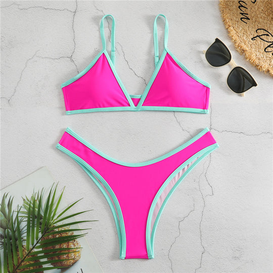 Damen Triangel-Bikini mit eleganter Naht und sportlichem Schnitt R&B
