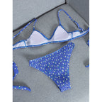 Damen Zweiteiliges Bikini-Set mit raffiniertem Knoten-Design und schimmernden Akzenten R&B