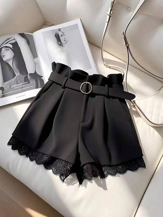 Damen Modische Shorts mit Spitzenbesatz R&B